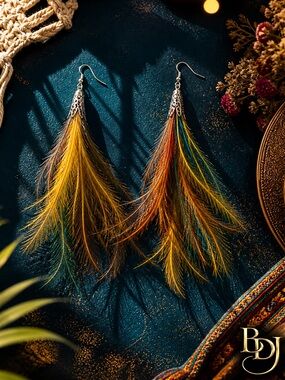 Boho Festival Feather Earrings | Coachella Cowgirl Western Chic Vibes Statement